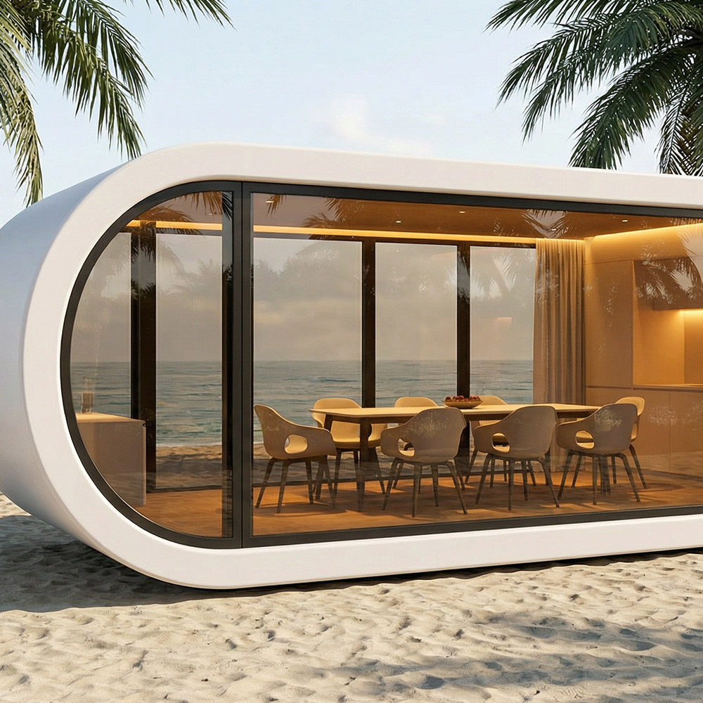 Onregelmatig gevormde, enkellaagse afneembare Apple Cabin-capsule