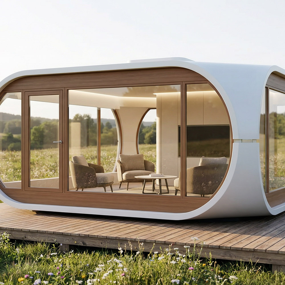 Onregelmatig gevormde, enkellaagse afneembare Apple Cabin-capsule