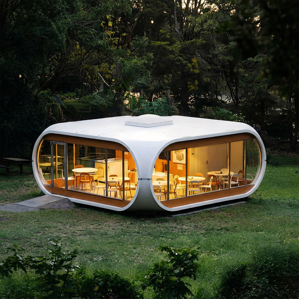 Onregelmatig gevormde, enkellaagse afneembare Apple Cabin-capsule