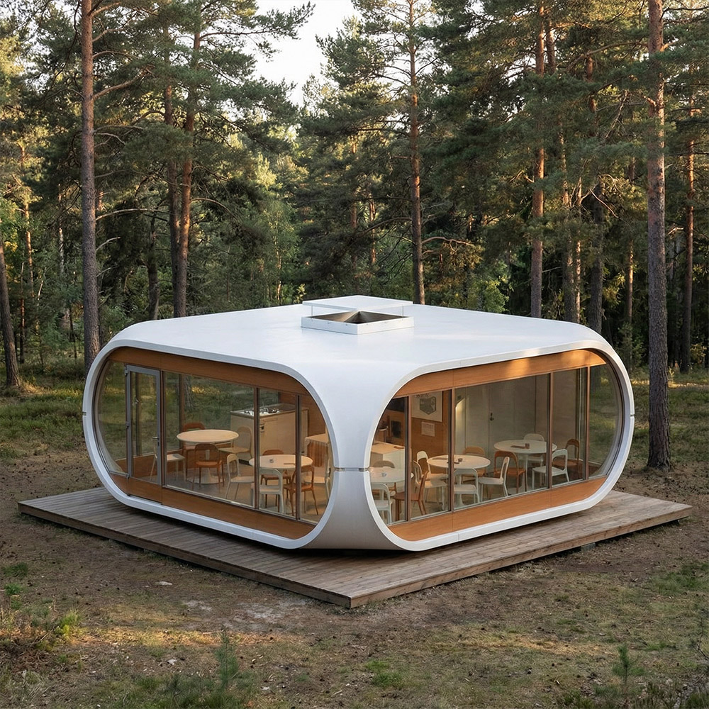 Onregelmatig gevormde, enkellaagse afneembare Apple Cabin-capsule