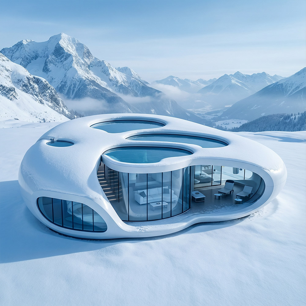 Onregelmatig gevormde, enkellaagse afneembare Apple Cabin-capsule