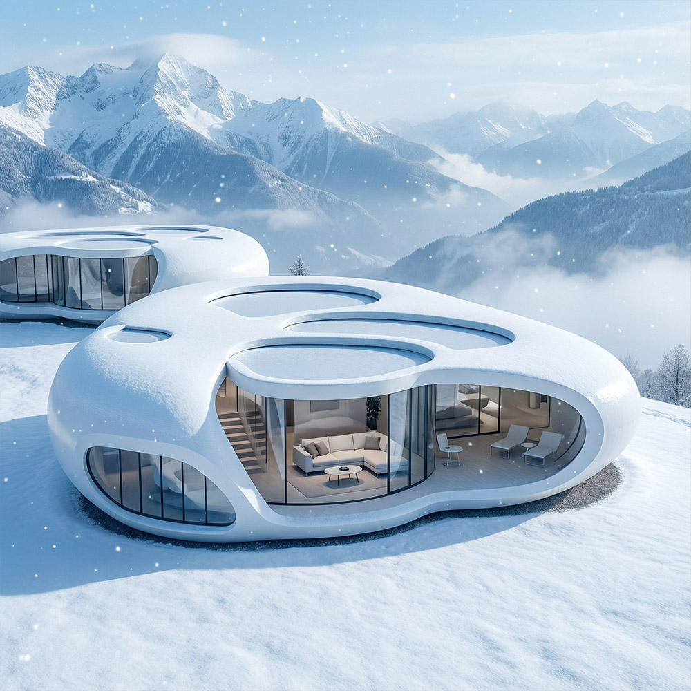 Onregelmatig gevormde, enkellaagse afneembare Apple Cabin-capsule