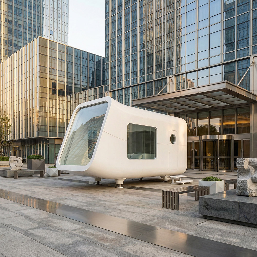Onregelmatig gevormde, enkellaagse afneembare Apple Cabin-capsule