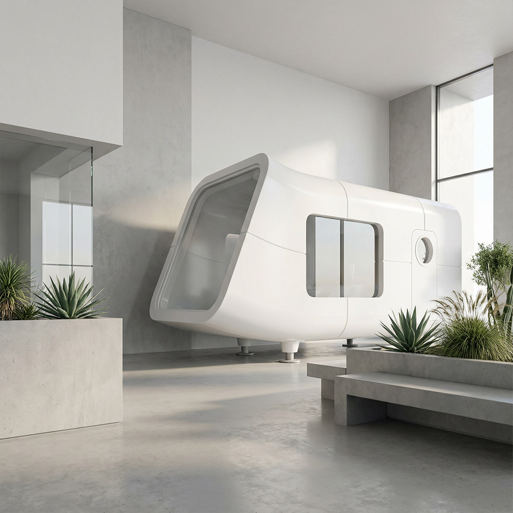 Onregelmatig gevormde, enkellaagse afneembare Apple Cabin-capsule