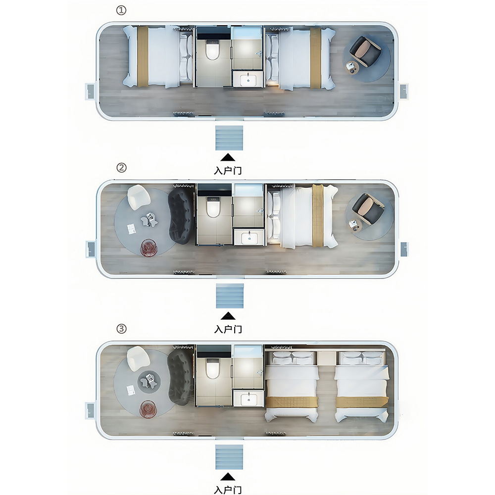 C5 afneembare mobiele capsuleresorthutten