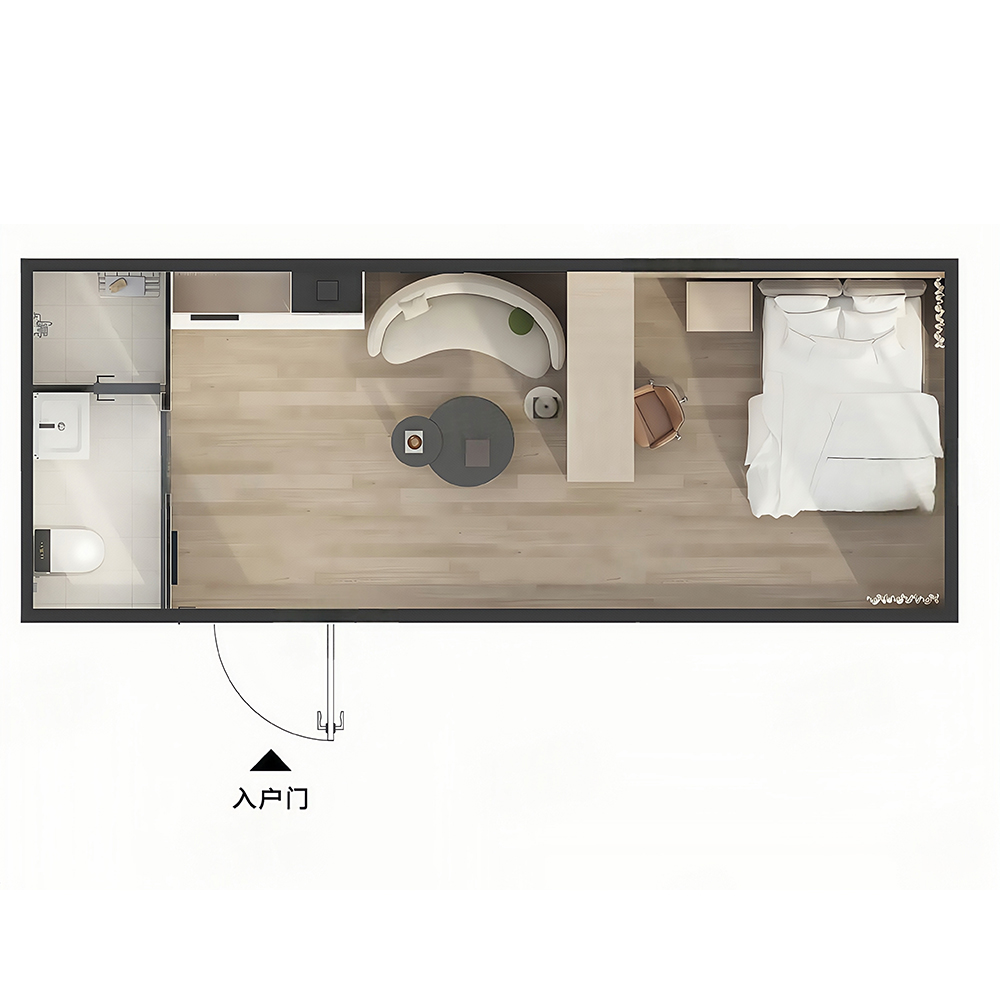 F3 Schilderachtige vakantie Tiny Apple modulair huis