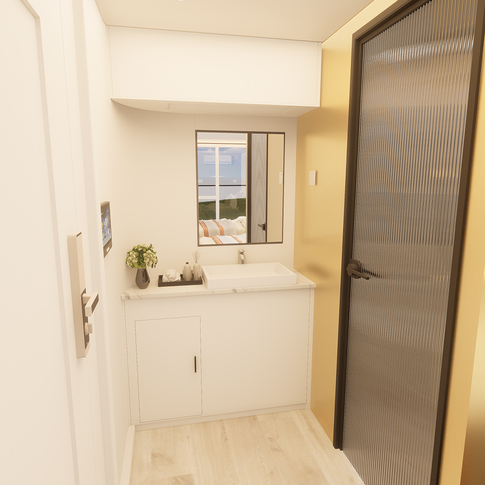S1 Geprefabriceerde ingesloten modulaire woning
