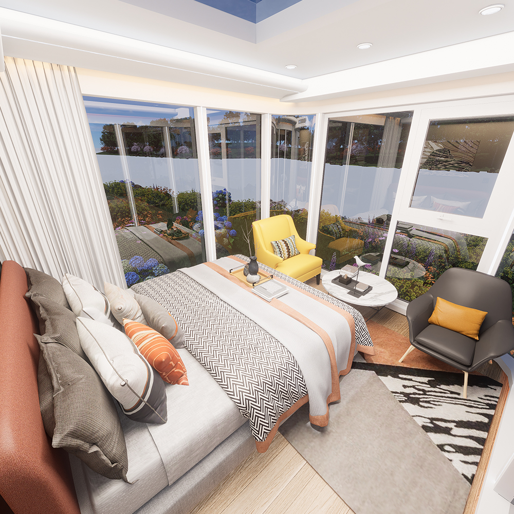 S3-2 Panoramische modulaire capsulewoningen